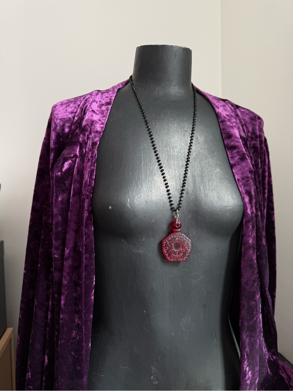Victorian gothic style potion bottle style necklace pendant witchy style jewelry